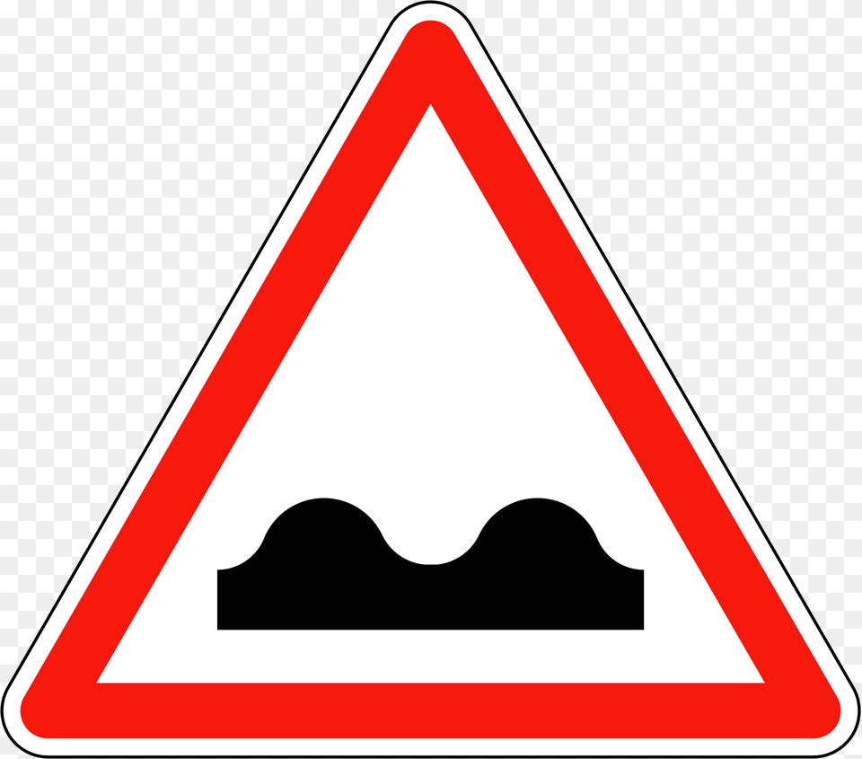 Uneven Road Clipart, Sign, Symbol, Road Sign, Triangle Free Transparent Png