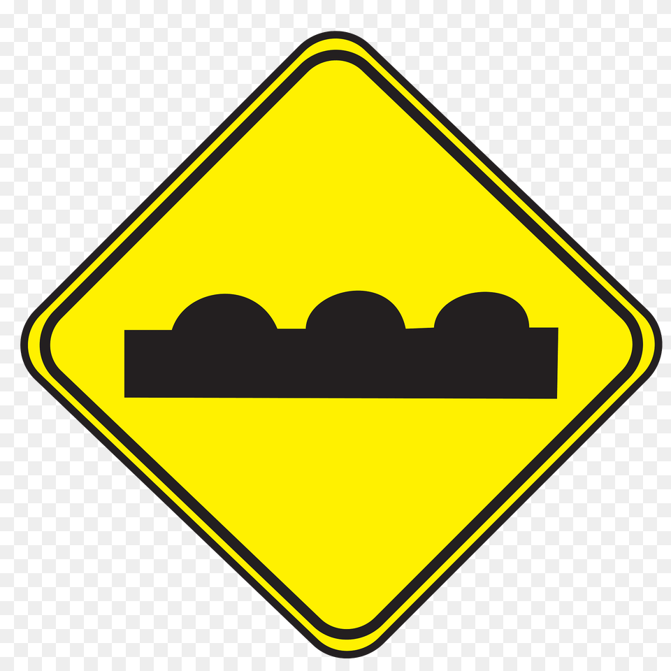 Uneven Surface Sign In Uruguay Clipart, Symbol, Road Sign, Disk Free Transparent Png