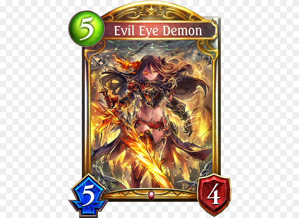 Unevolved Evil Eye Demon Evolved Evil Eye Demon Flauros Shadowverse, Book, Comics, Publication, Adult Png Image