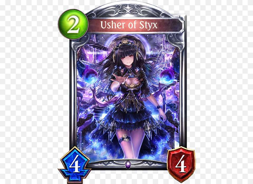 Unevolved Usher Of Styx Evolved Usher Of Styx Shadowverse Usher Of Styx, Book, Comics, Publication, Adult Free Png