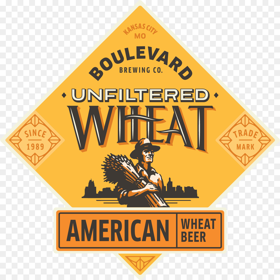 Unfiltered Wheat Beer Boulevard Brewing Company Unfiltered Fan Tanktop, Advertisement, Poster, Adult, Male Free Png Download