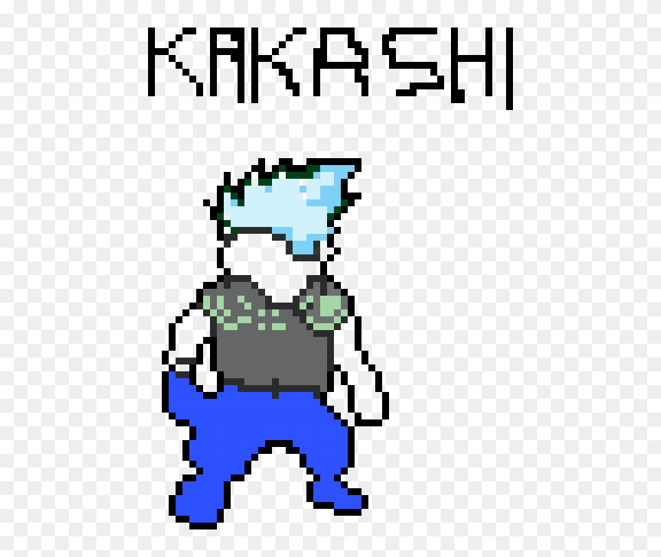 Unfinished Kakashi Pixel Art Maker Png Image