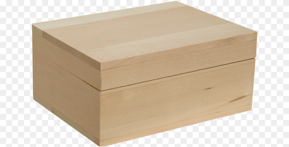 Unfinished Large Wood Box Self Locking Cardboard Box, Crate, Plywood Png Image