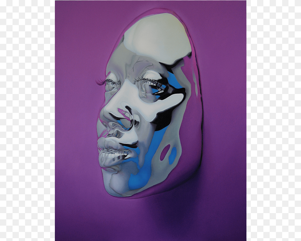 Unflop Painting To Look Like Chrome, Art, Person, Face, Head Free Png Download