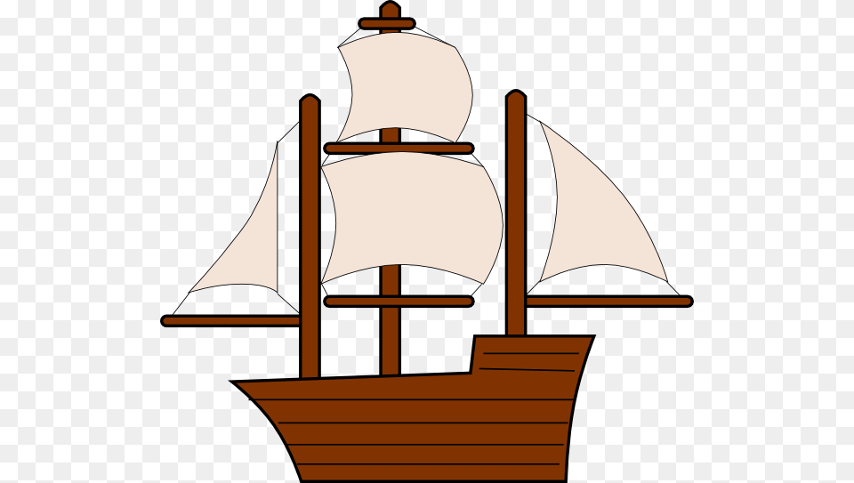 Unfurled Sailing Ship Clip Art, Boat, Sailboat, Transportation, Vehicle Free Png Download