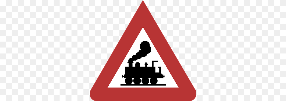 Ungarded Level Crossing Sign, Symbol, Triangle, Road Sign Free Transparent Png