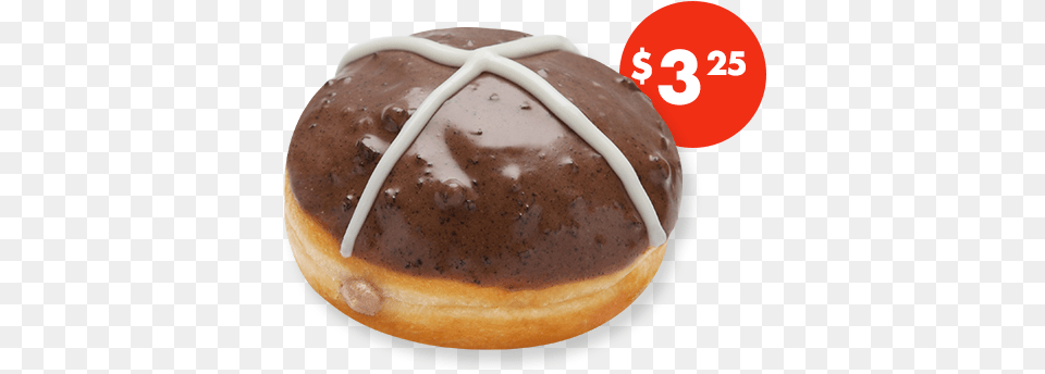 Unglazed Yeast Shell Dipped In Choc Cookie And Milk Chocolate, Cream, Dessert, Food, Icing Png Image