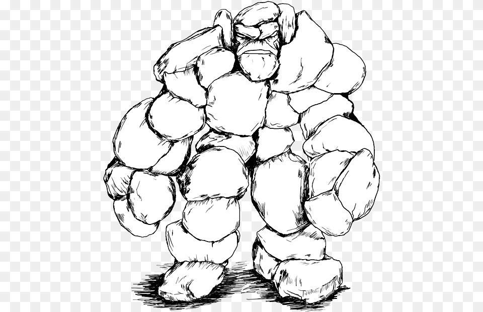 Ungrug The Stone Golem Illustration, Art, Drawing, Person, Face Free Transparent Png