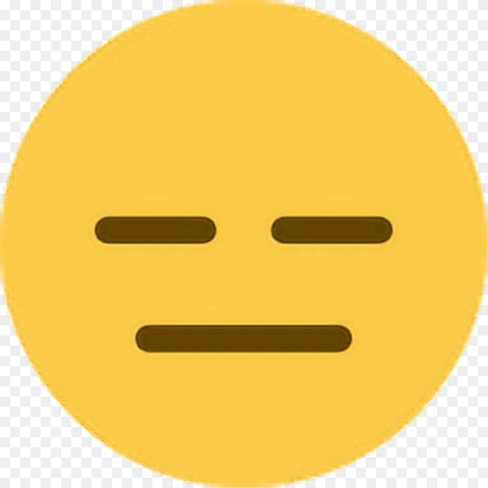 Unhappy Upset Linemouth Emoji Emoticon Face Expression Expressionless Emoji Discord, Sign, Symbol Free Png Download