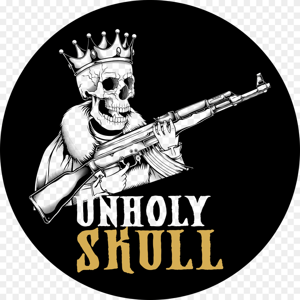 Unholy Skull Ak 47 Gangster, Firearm, Gun, Rifle, Weapon Free Png Download