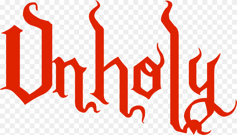 Unholylogo Calligraphy, Text, Person Png Image