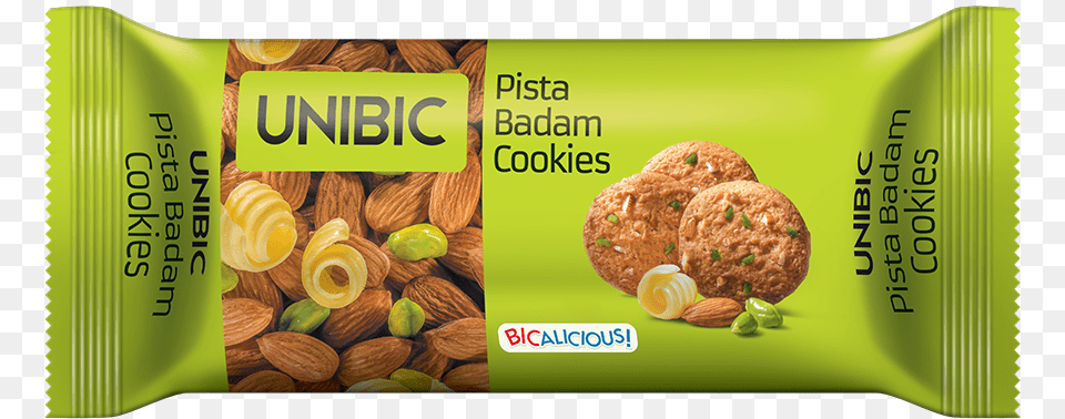 Unibic Pista Badam Cookies, Almond, Food, Grain, Produce Png