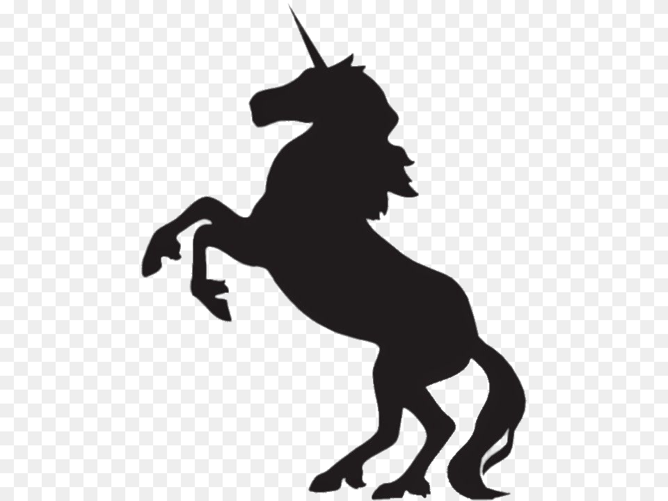 Unicorn, Silhouette, Person Free Png