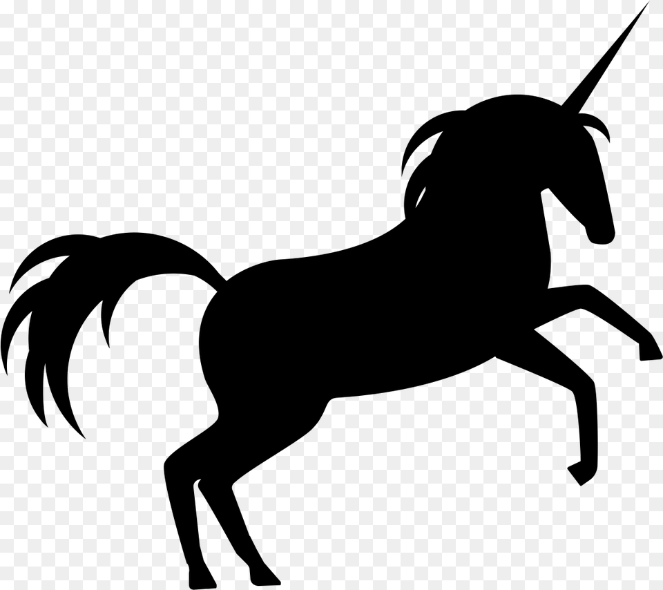 Unicorn, Gray Png Image