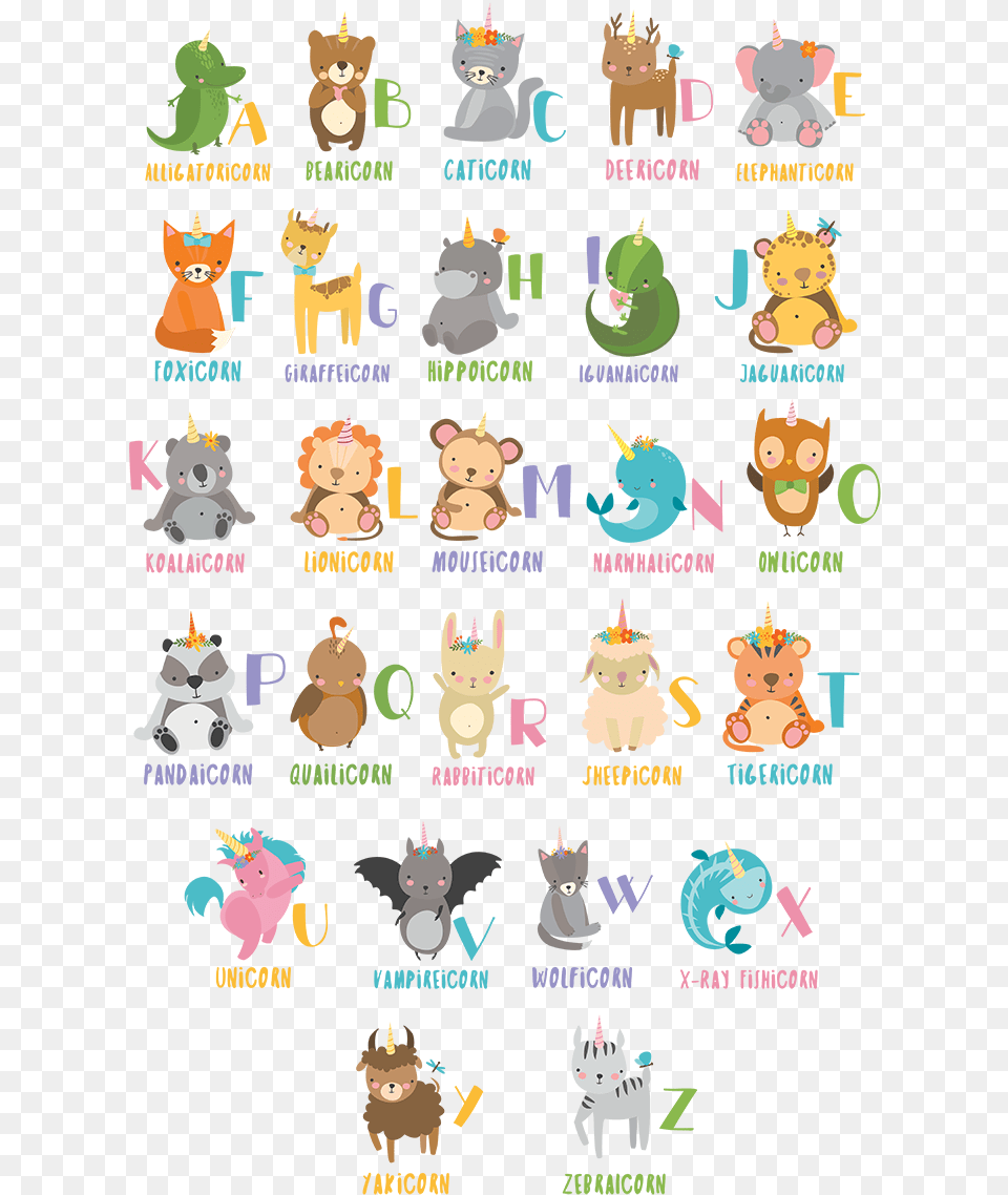 Unicorn Alphabet, Baby, Person, Toy, Plush Free Transparent Png