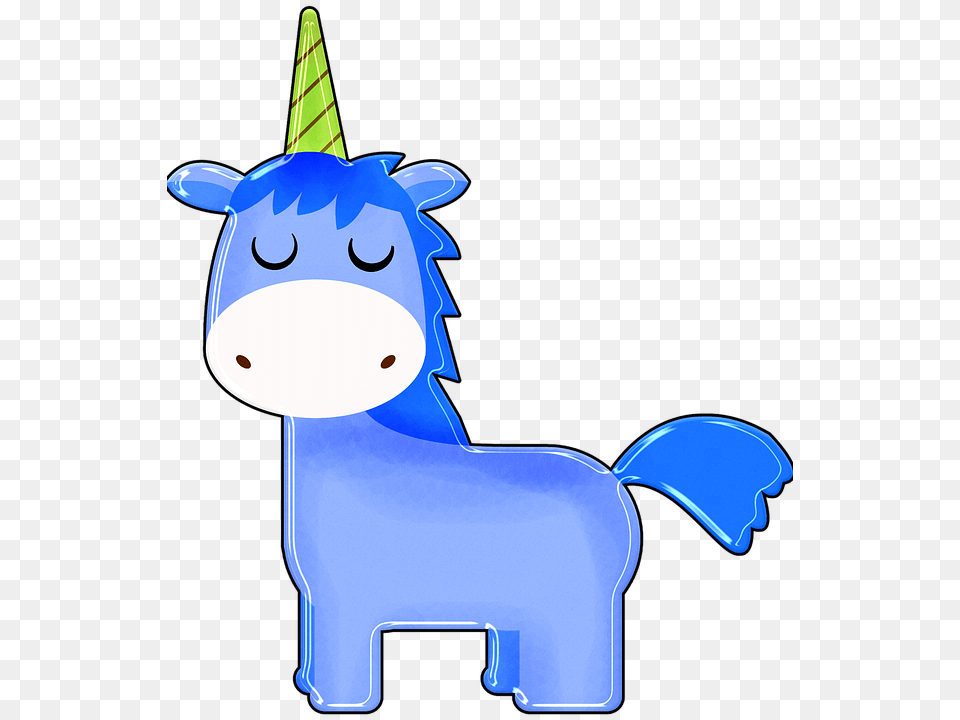 Unicorn Cartoon Blue Boy Unicorn Happy Colorful Blue Unicorn Clip Art, Clothing, Hat Free Png