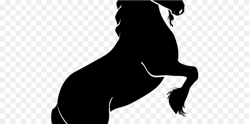 Unicorn Clipart Silhouette Unicorn Head Silhouette, Gray Free Transparent Png