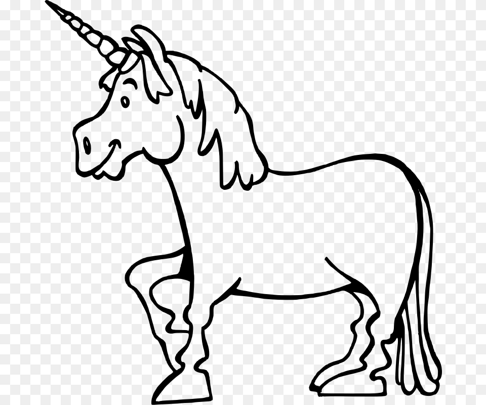 Unicorn Coloring Book Unicorn, Gray Free Png