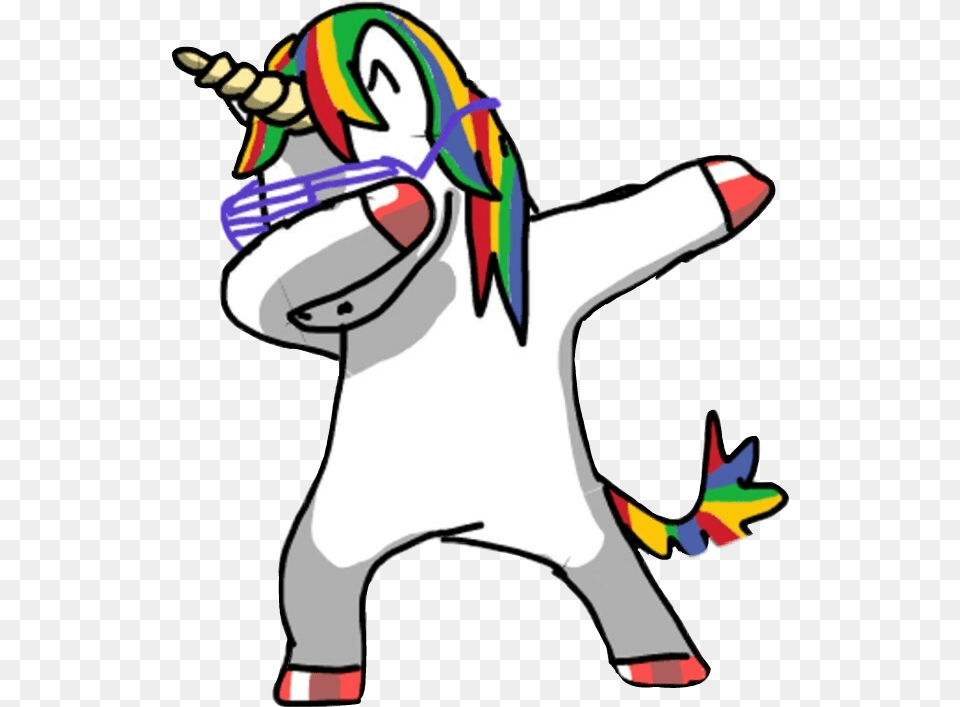 Unicorn Dab Dabbingunicorn Rainbowunicorn, Person, Art Png