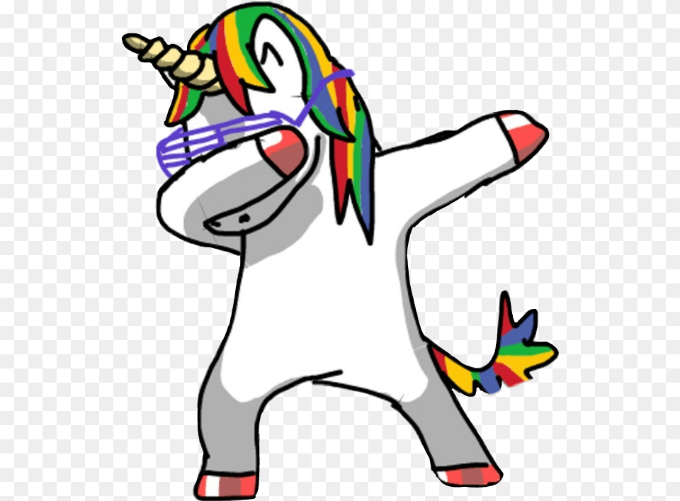 Unicorn Dab Dabbingunicorn Rainbowunicorn Unicorn Dap, Person, Art Free Png