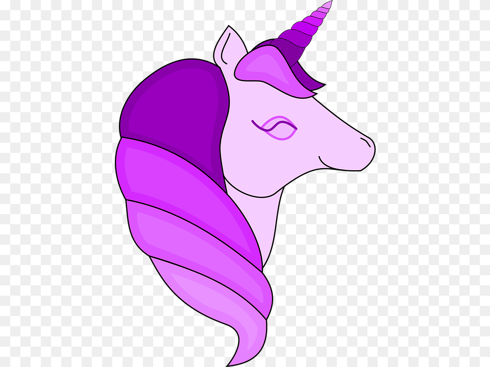 Unicorn Design Horse Animal Mythical Pony Pink, Purple, Baby, Person, Clothing Free Png Download