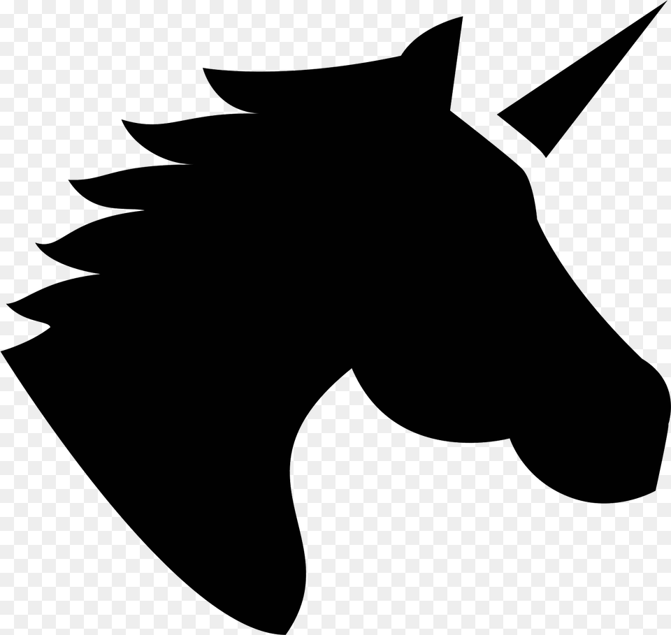 Unicorn Emoji, Gray Free Png