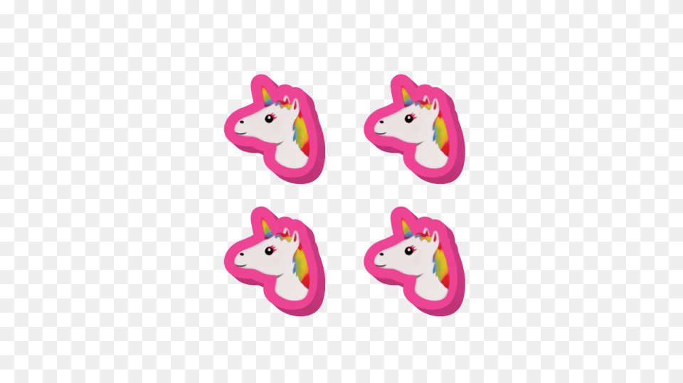 Unicorn Emoji Mini Eraser Pink Possum, Cream, Dessert, Food, Icing Png