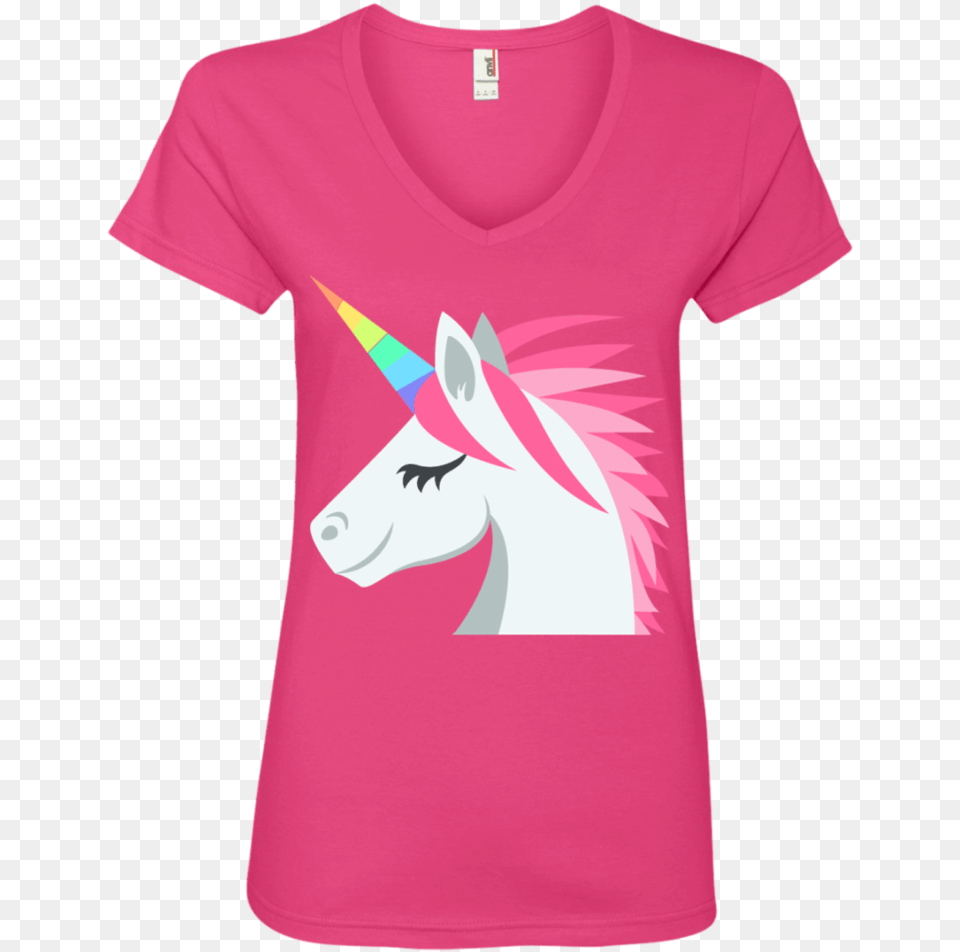 Unicorn Face Emoji Ladies Unicorn Shirt, Clothing, T-shirt Png