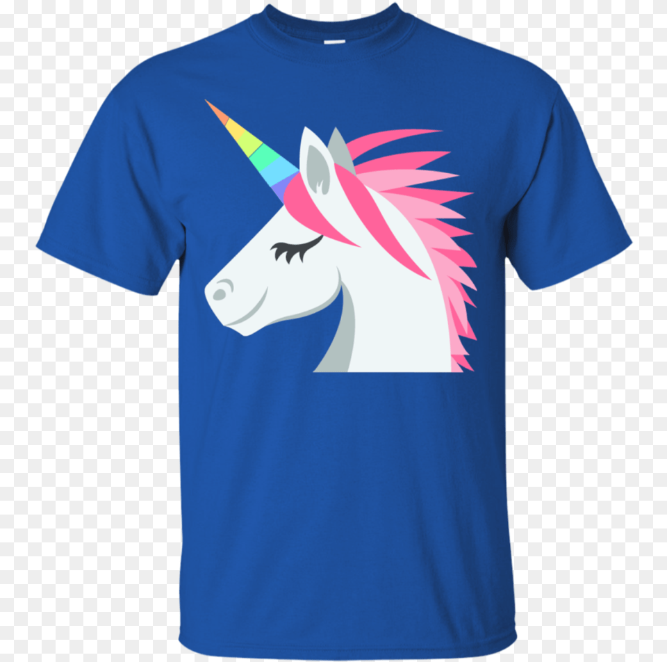 Unicorn Face Emoji T Shirt T Shirt, Clothing, T-shirt, Person Free Png Download