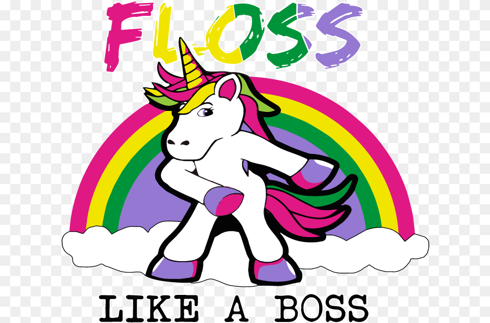 Unicorn Floss Like A Boss, Advertisement, Poster, Graphics, Art Png Image