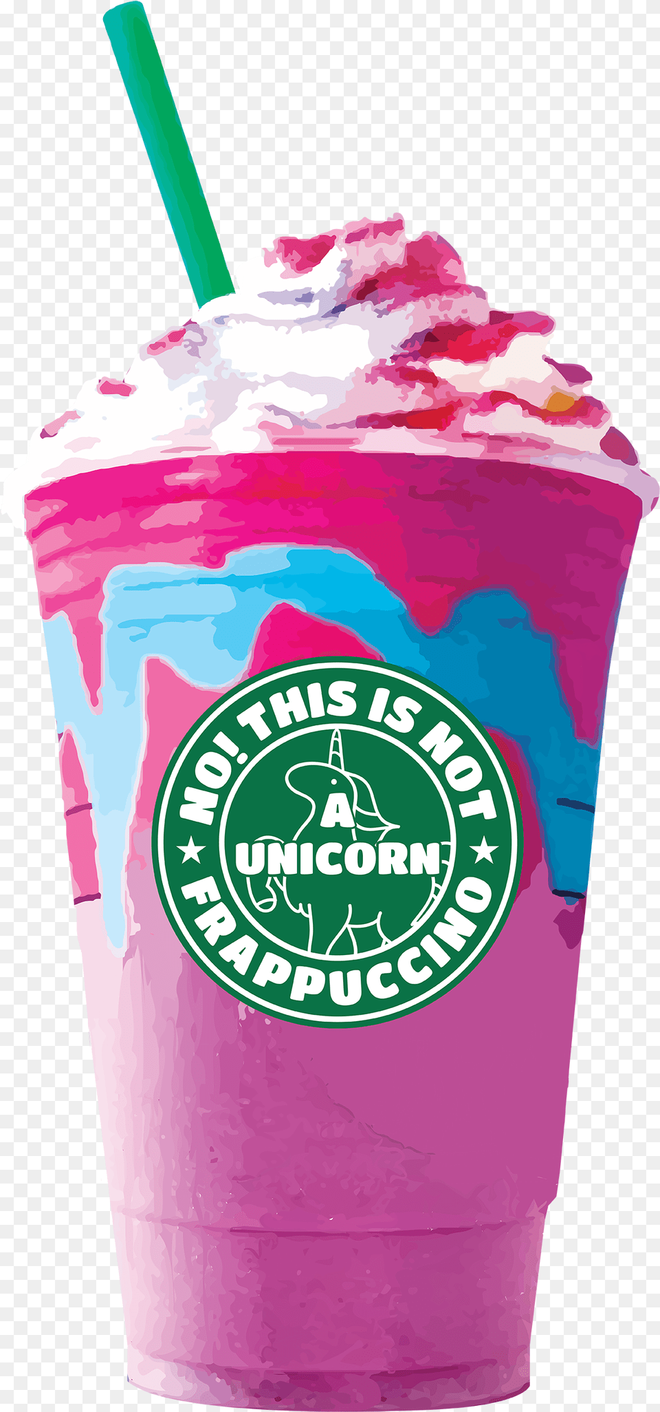 Unicorn Frappuccino From Starbucks, Cream, Dessert, Food, Ice Cream Free Png Download