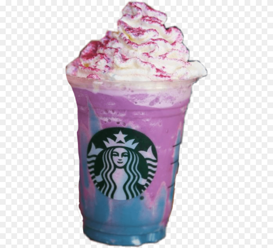 Unicorn Frappuccino Sweet Magical Starbucks Holiday Cups 2017, Cream, Dessert, Food, Ice Cream Free Png Download