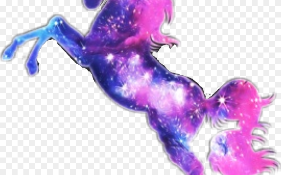 Unicorn Galaxy Tumblr Sticker By Natascha Imagenes De Unicornios Galaxia, Purple, Person, Animal Free Transparent Png