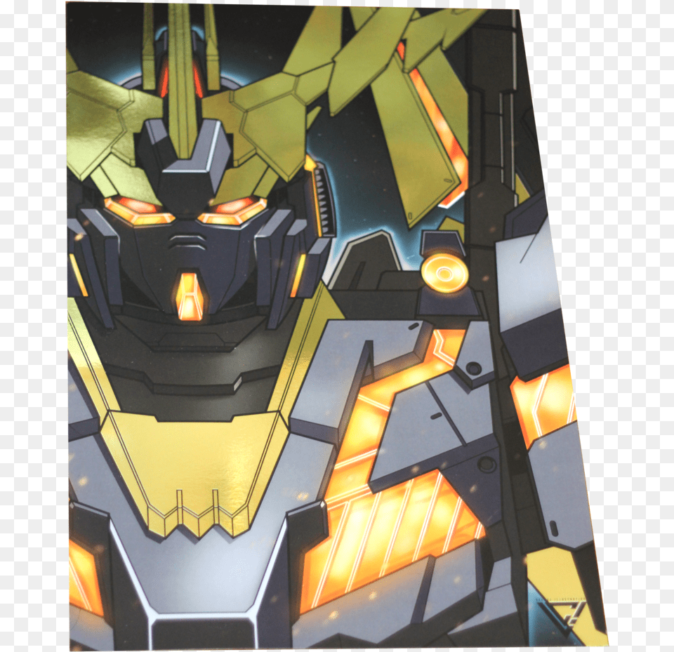 Unicorn Gundam 02 Banshee Premium Gold Foil Poster Poster, Architecture, Building, Art Png