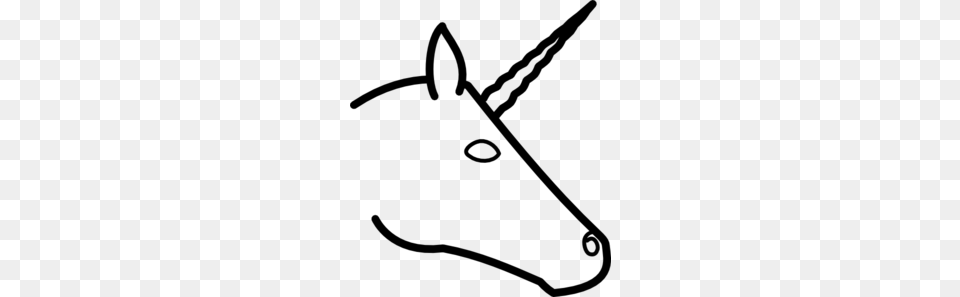 Unicorn Head Clip Art, Gray Free Transparent Png