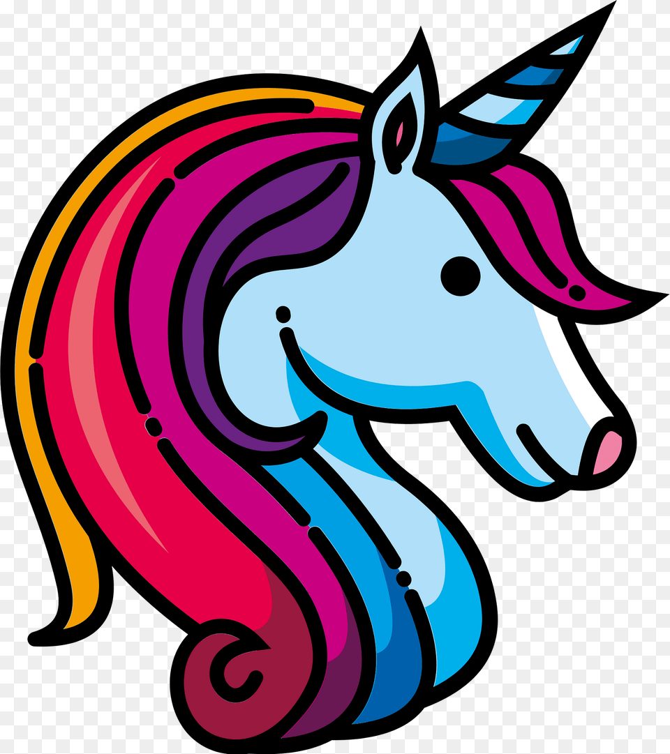 Unicorn Head Clipart, Animal, Mammal, Wildlife, Dynamite Png