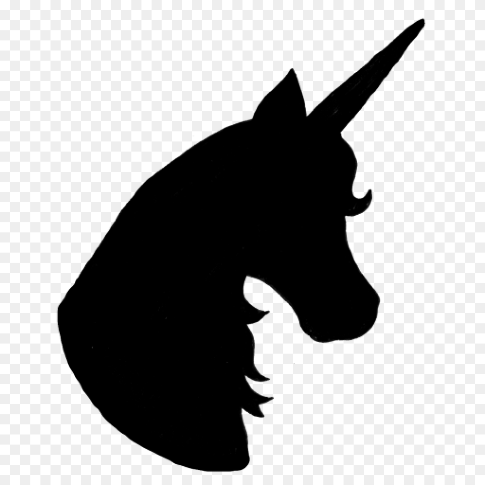 Unicorn Head Silhouette Wave Clipart, Clothing, Hat, Cap Png Image