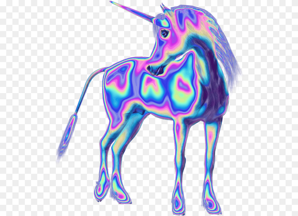 Unicorn Holo Holographic Tumblr Aesthetic Holographic, Purple, Art, Animal, Horse Free Transparent Png
