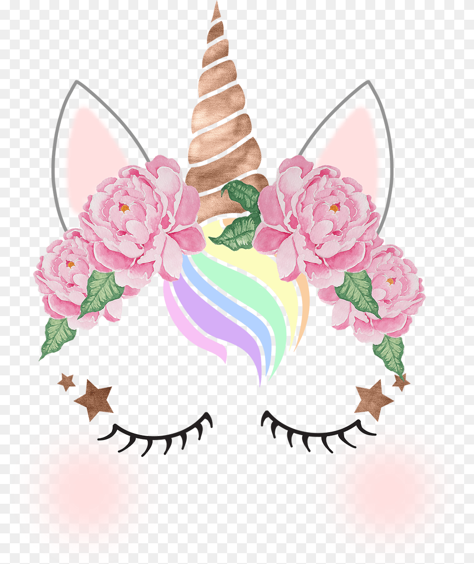 Unicorn Horn Clipart Rose Gold Unicorn Wallpaper Iphone Xs, Hat, Clothing, Plant, Flower Free Png Download