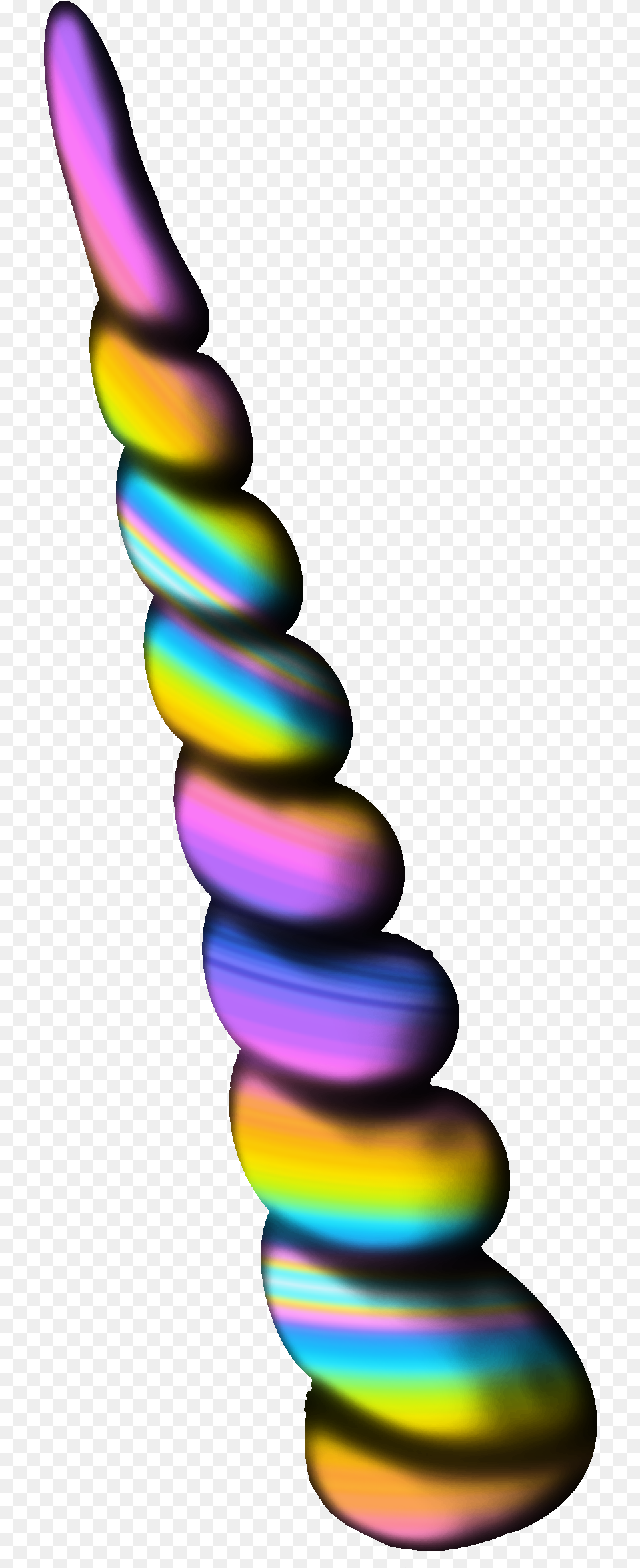 Unicorn Horn Holo Holographic Rainbow Dinah Dinaaaaaah Illustration, Lighting, Spiral, Coil, Pattern Free Png Download