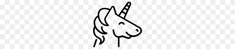 Unicorn Horn Icons Noun Project, Gray Free Png