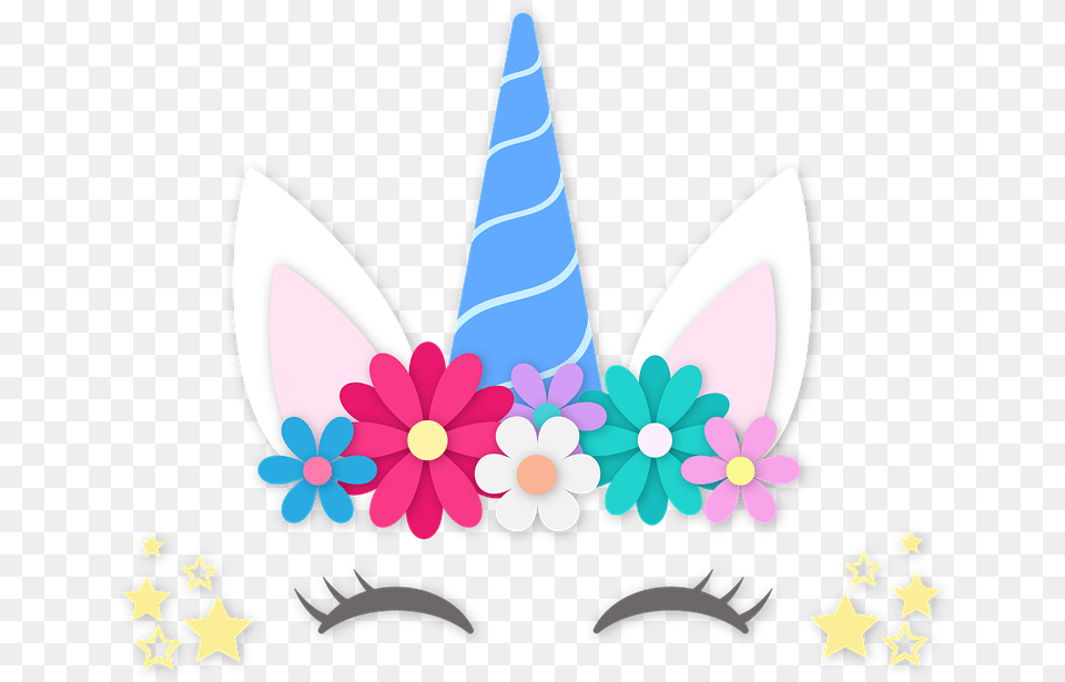 Unicorn Horse Crown Free Vector Graphic On Pixabay Flores Para Unicornio, Clothing, Hat, Party Hat Png Image