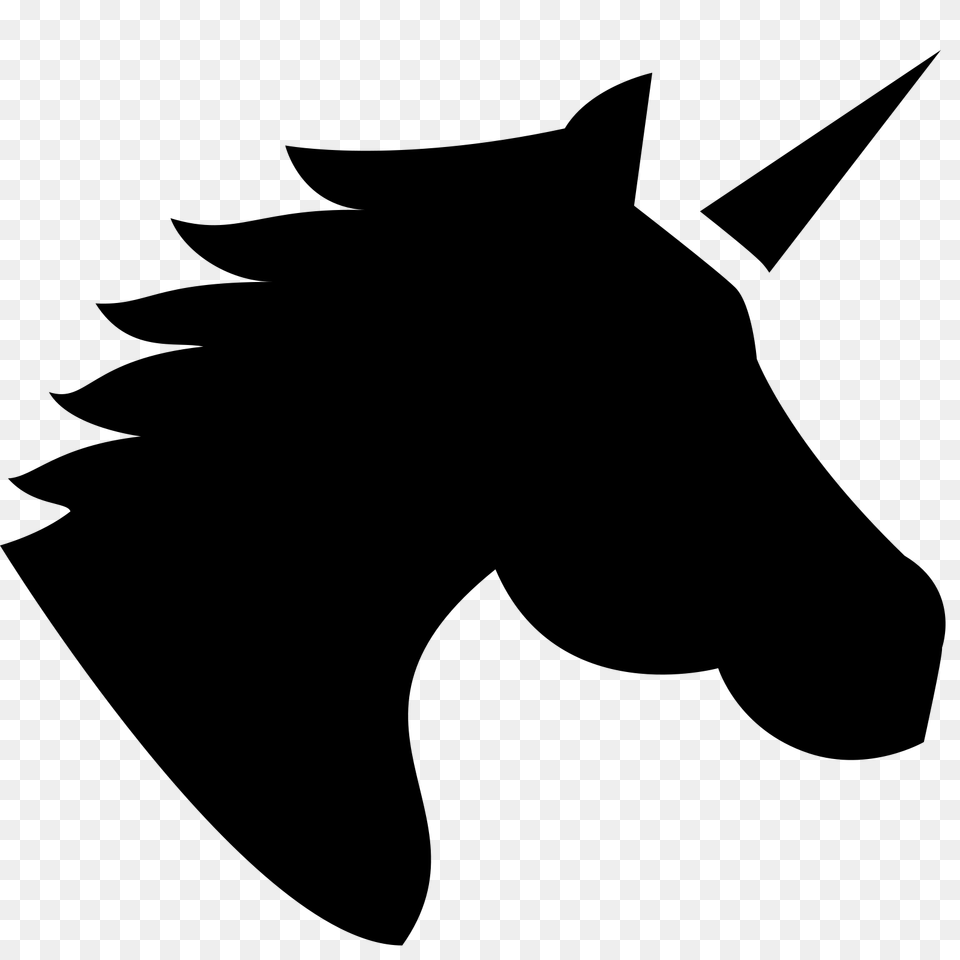 Unicorn Icon, Gray Free Png