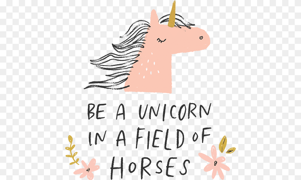 Unicorn In The Field Of Horses, Baby, Person, Text Png