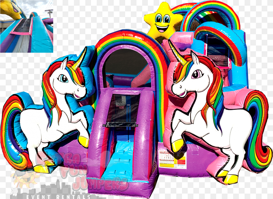 Unicorn Kid Zone Unicorn Combo Inflatable, Play Area, Indoors, Animal, Horse Free Png
