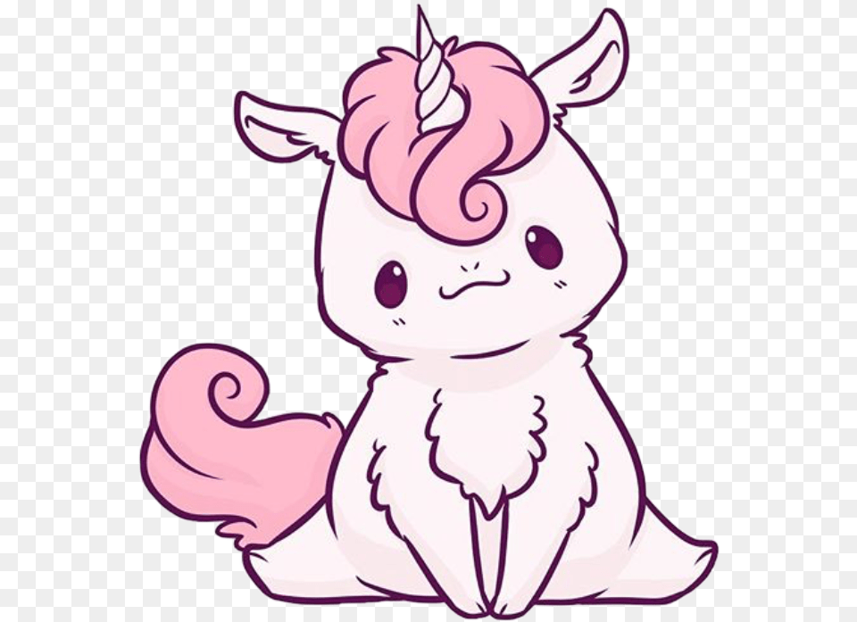 Unicorn Line Drawing Download Cute Kawaii Unicorn Drawings, Baby, Person, Face, Head Png