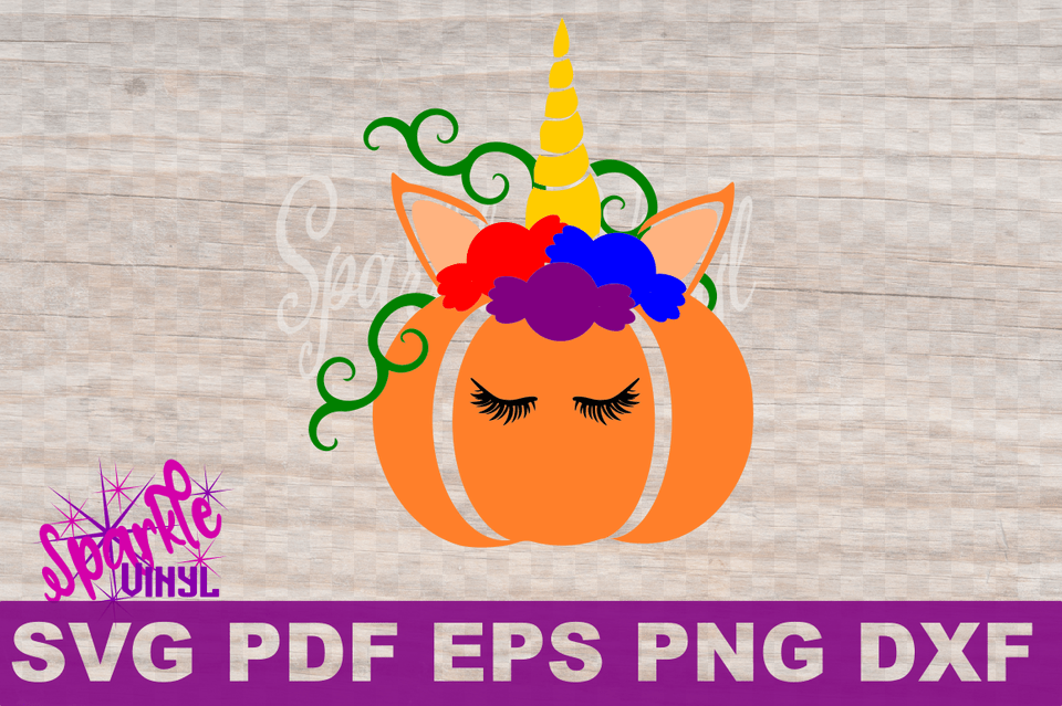 Unicorn Pumpking With Candy Svg Dxf Eps Pdf Files, Clothing, Hat, Face, Head Png Image