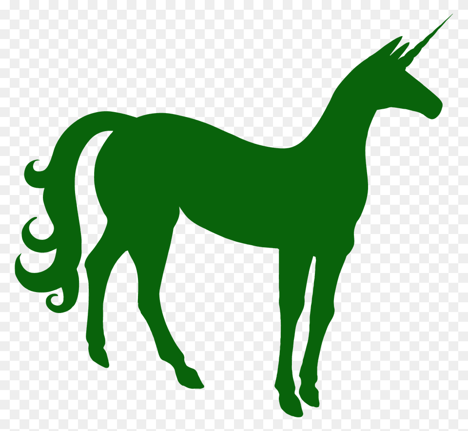 Unicorn Silhouette, Animal, Colt Horse, Horse, Mammal Png Image