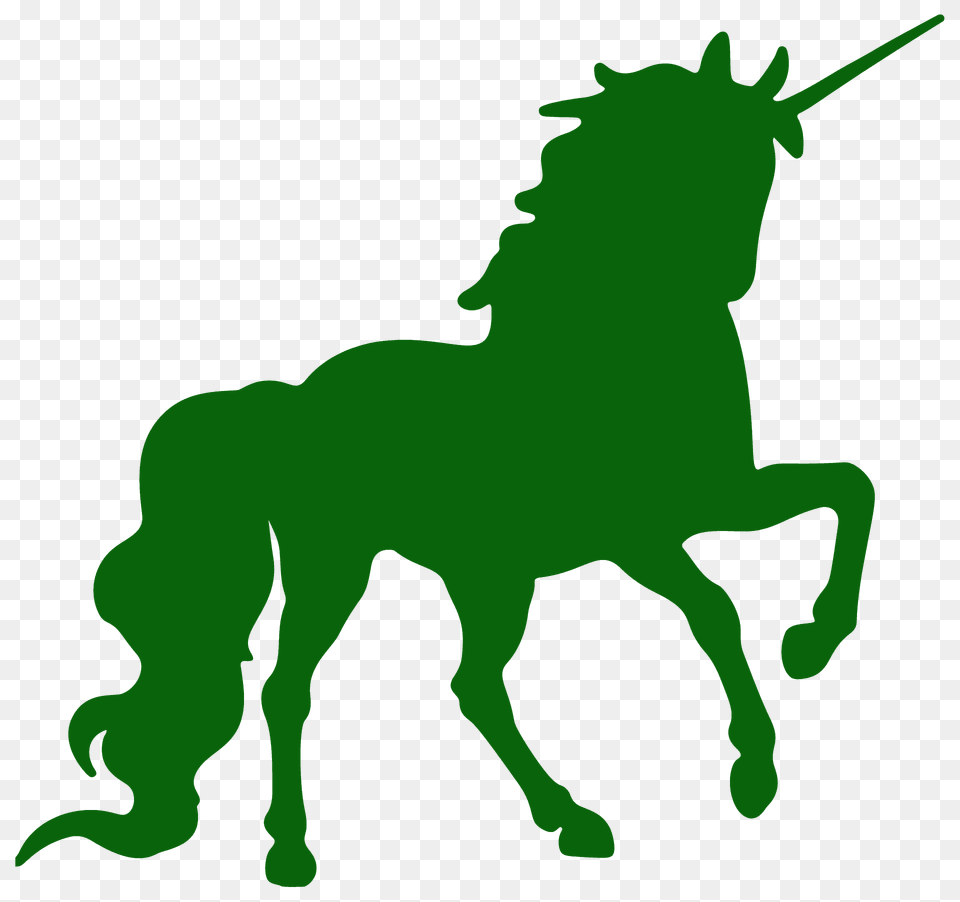 Unicorn Silhouette, Animal, Mammal, Horse Png Image