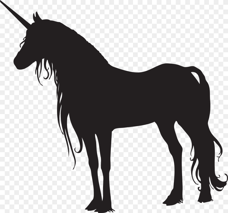 Unicorn Silhouette Clip Art, Animal, Horse, Mammal, Colt Horse Png Image